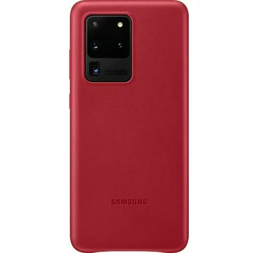 Samsung original usnjen ovitek ef-vg988lre za galaxy s20 ultra - zaščita zadnjega dela - rdeč
