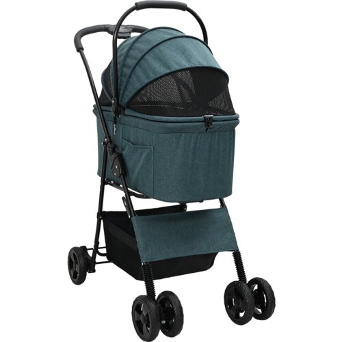 vidaXL Sklopiva kolica za kućne ljubimce Zelena 81 x 47 x 99 cm Cijene