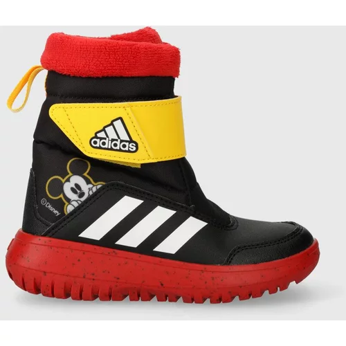 Adidas Otroški zimski škornji IG7189 Winterplay Mickey C CBLACK/FTWWHT črna barva