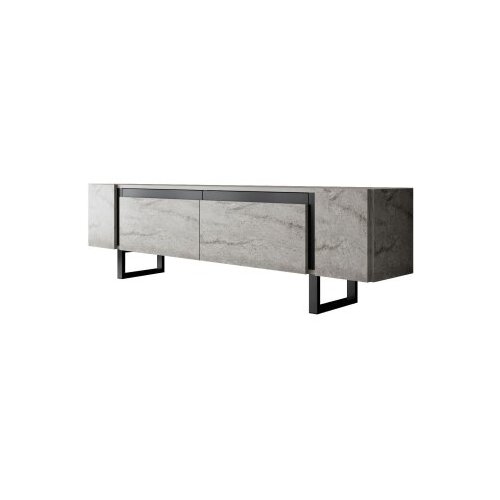 Hanah home TV komoda Yildiz, 180x50x30 cm, sivo-crna Slike