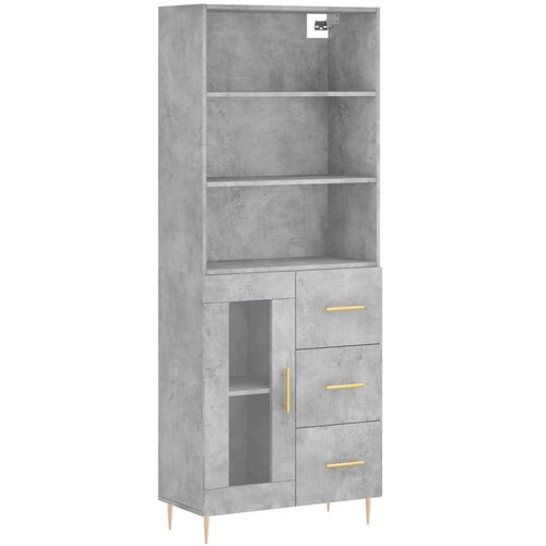 Visoka komoda siva betona 69,5x34x180 cm od konstruiranog drva Slike