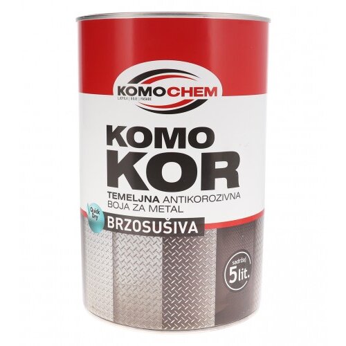 KOMOCHEM Boja nitro temeljna za metal 5l siva P51251 Slike