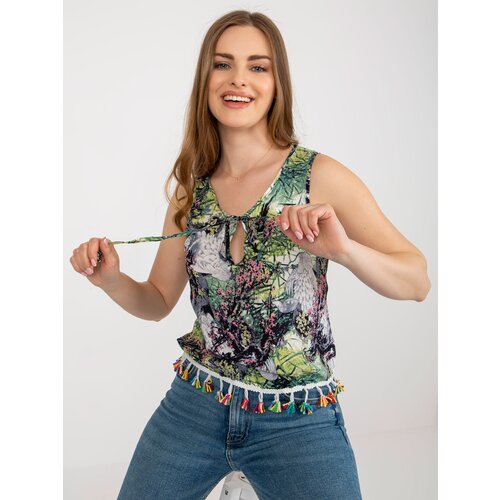 Baiyibaishun Blouse-AT-BZ-2401D.71-lime green Cene