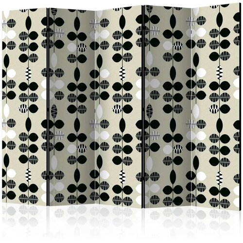  Paravan u 5 dijelova - Black and White Dots II [Room Dividers] 225x172 Slike