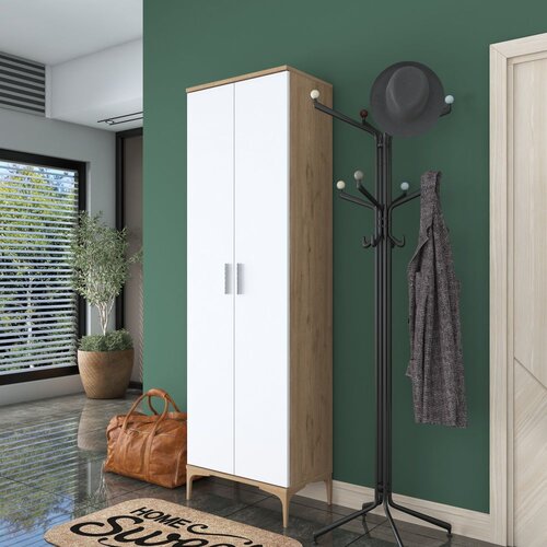 Woody Fashion EA116 -2746 walnutwhite hall stand Cene
