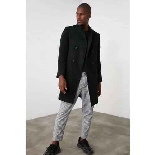 Trendyol Black Men's Belted Coat