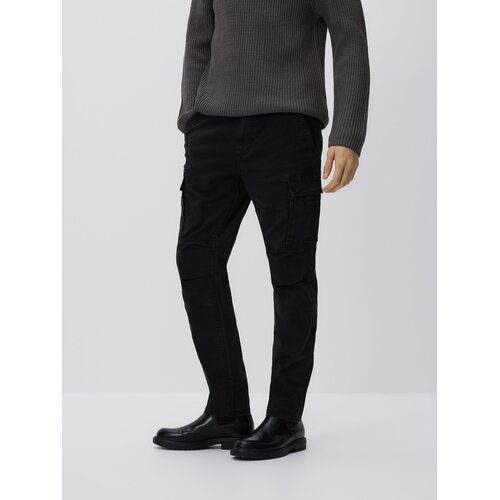 Reserved Slim fit cargo hlače - crno Cene