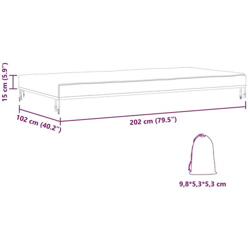 VidaXL Navlaka za vanjski namje&amp;scaron;taj 202 x 102 x 15 cm Slike