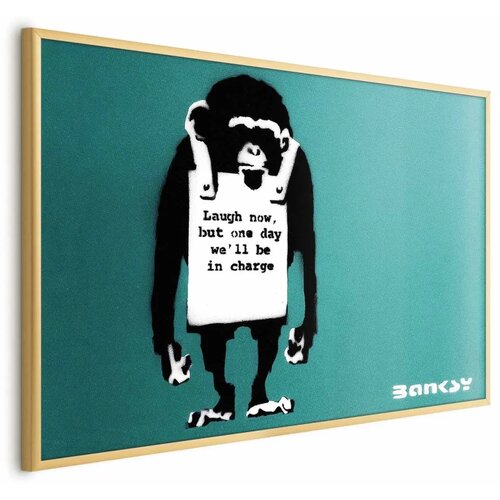  Plakat - Evil Monkey 90x60 Zlatni okvir Cene
