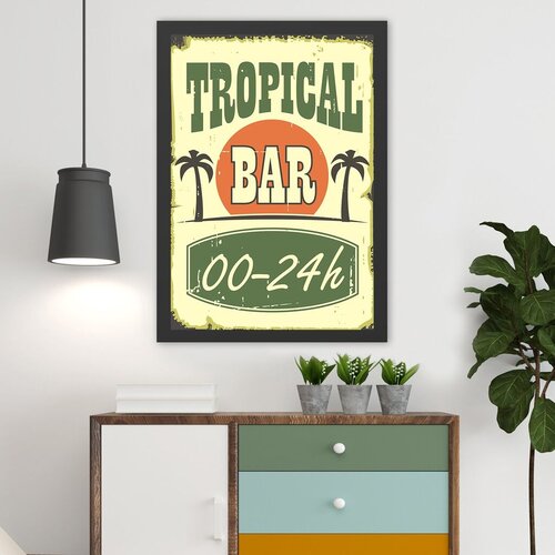 Wallity uramljena slika tropical bar, 40x55 cm Cene