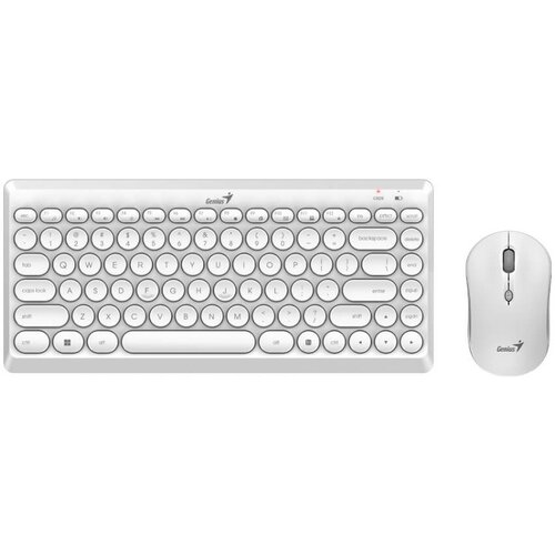 Genius LuxeMate Q8000 Wireless USB YU bela tastatura + miš Slike