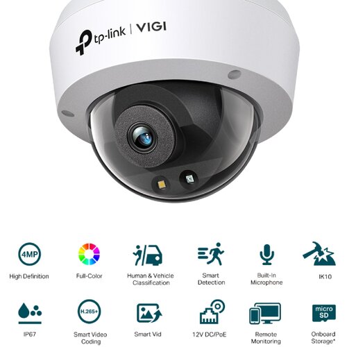 Tp-link vigi C240-2.8mm, 4mpx full colour dom kamera IR30m Cene