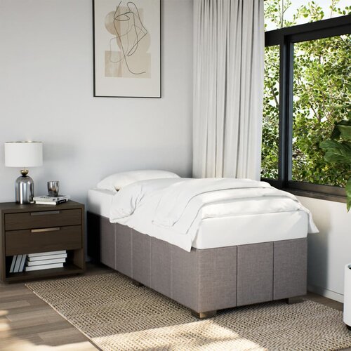 VidaXL Posteljni okvir taupe 90x200 cm blago Slike