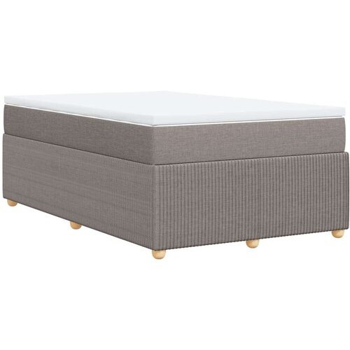 vidaXL Box spring postelja z vzmetnico taupe 120x200 cm blago, (21306393) Cene