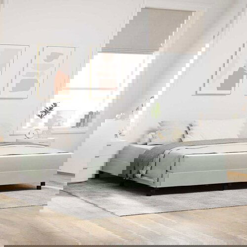 VidaXL Postelja boxspring z vzmetnico Svetlo siva 180 x 200 cm Žamet Slike