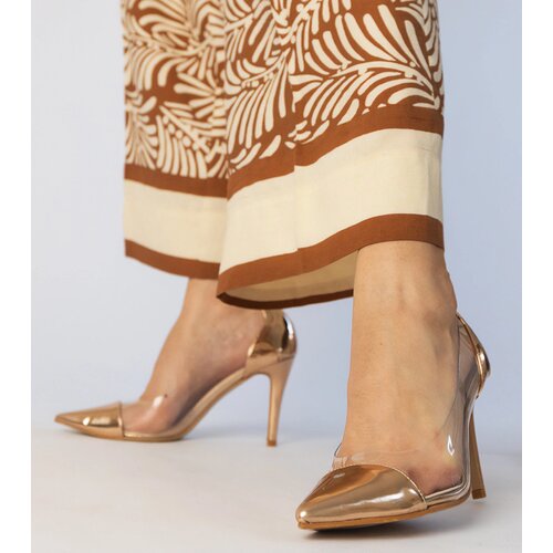 Gemre Champagne classic pumps with transparent upper Libra Cene