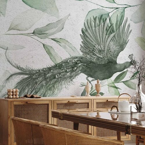  Foto tapeta - Flight of a Peacock - Third Variant 350x256 Vodootporna Cene