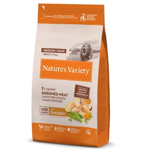 Nature's Variety No Grain Dog Med/Max Adult - pi&scaron;čanec 3 kg Cene