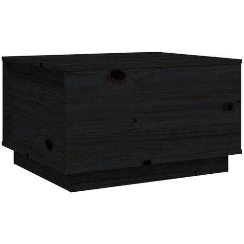 VidaXL Klubska mizica črna 60x50x35 cm trdna borovina, (20711483) Slike