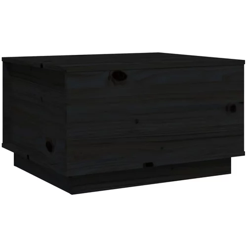 vidaXL Klubska mizica črna 60x50x35 cm trdna borovina, (20711483)