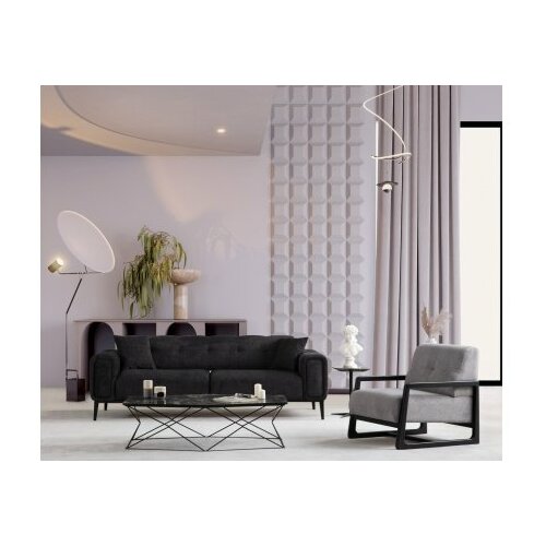 Atelier Del Sofa sofa trosed athena 3 seater black Slike
