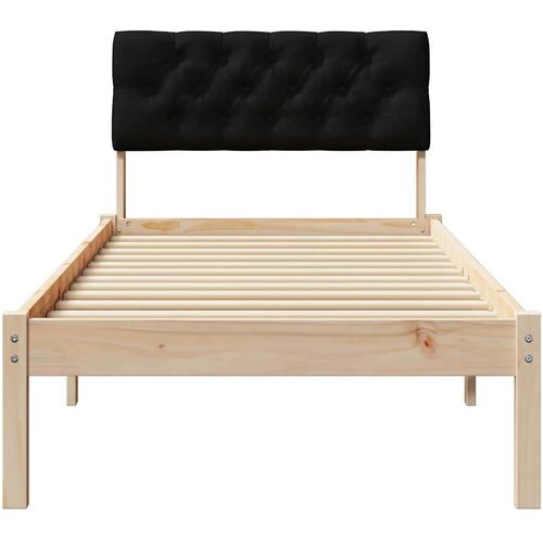  Okvir kreveta Smeđa i crna 75 x 190 cm Masivna borovina Slike