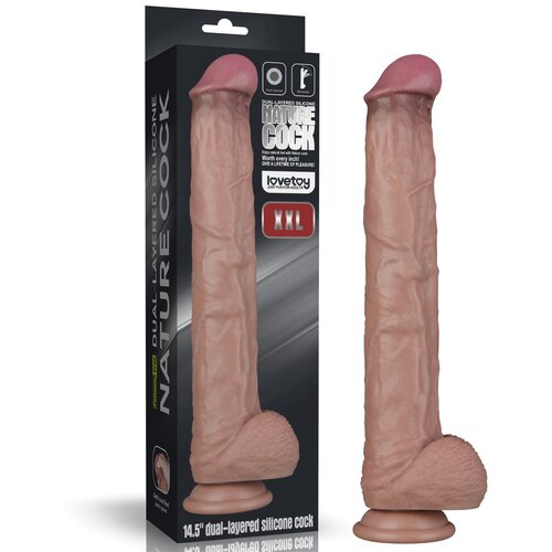 Lovetoy 2025 - Dvostruki XXL dildo - 36,5 cm - (prirodan) Slike