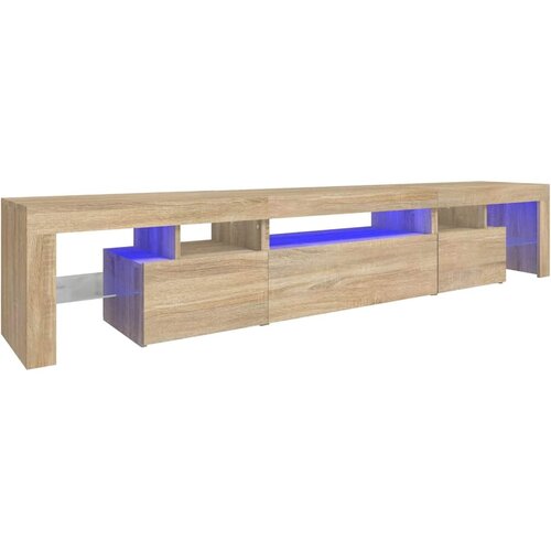  ormarić s LED svjetlima boja hrasta sonome 215x36,5x40 cm Slike