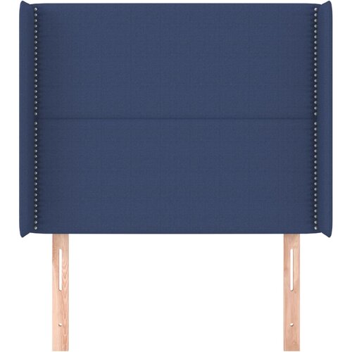  Uzglavlje s u&amp;scaron;ima plavo 103x16x118/128 cm od tkanine Slike