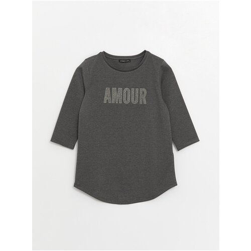 LC Waikiki Crew Neck Women&amp;#039;s T-Shirt with a Shiny Stone Print Slike