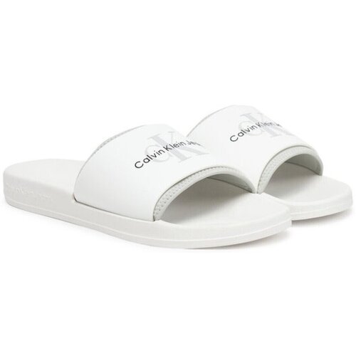 Calvin Klein Jeans Natikači YM0YM00361 Bela Cene
