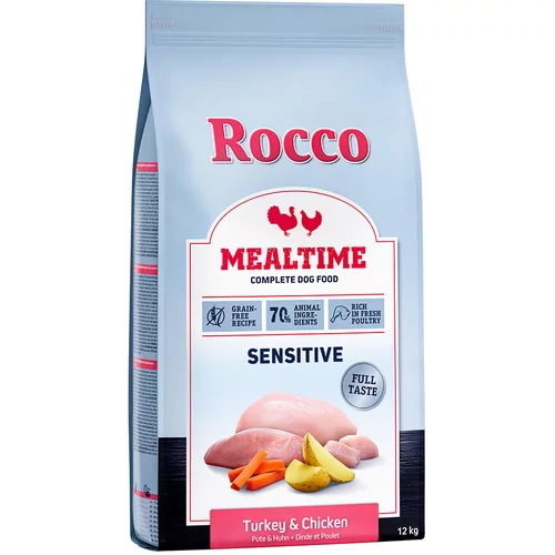 Rocco Mealtime Sensitive - puran & piščanec Varčno pakiranje: 2 x 12 kg