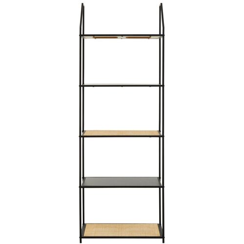 Premier Housewares Črn/v naravni barvi kovinski regal 61x179x34 cm Depok &amp;ndash; Slike