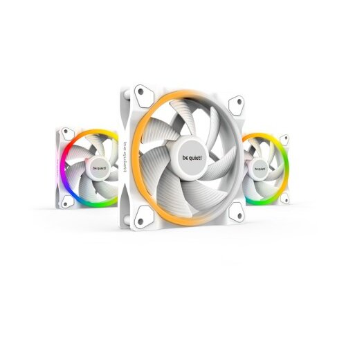 BE QUIET LIGHT WINGS White (BL100) triple pack RGB 120mm 4-pin PWM beli ventilator Cene