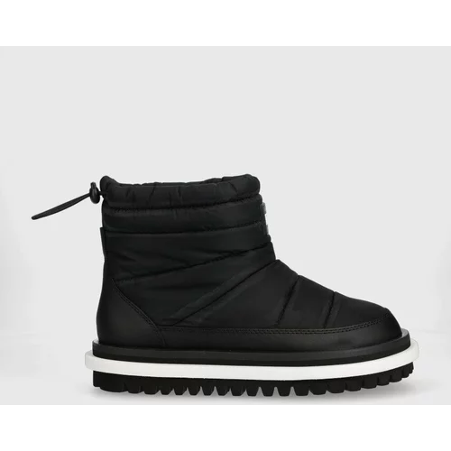 Tommy Jeans Snežke TJW PADDED FLAT BOOT črna barva, EN0EN02292