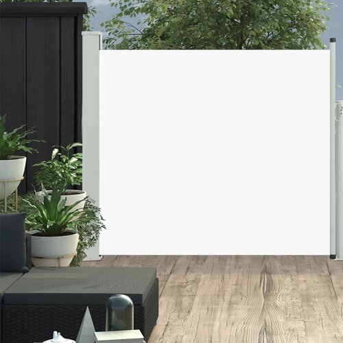 vidaXL Zložljiva stranska tenda za teraso 100x300 cm krem Cene