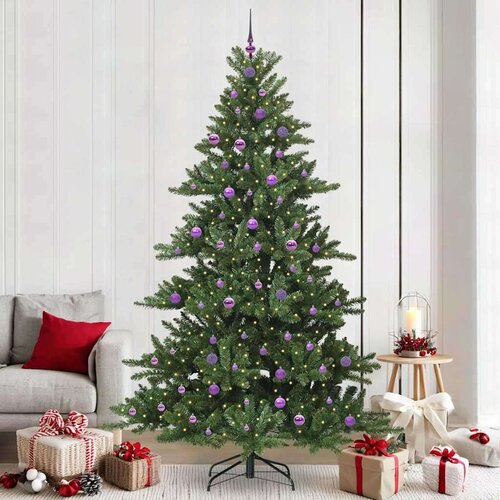 vidaXL Umjetno božićno drvce s nogom with LEDs s stalakom 240cm PVC Cene