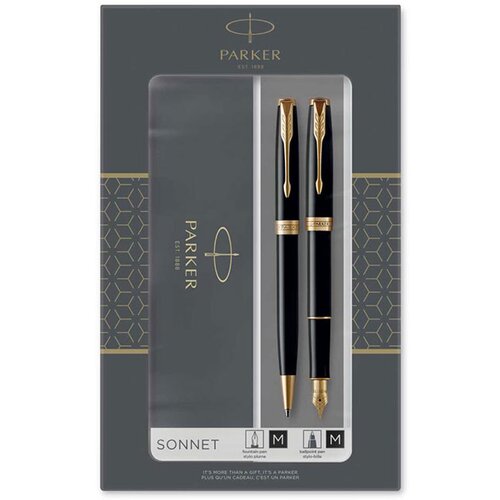 Parker Pisalni set Sonnet duo 2019, črno zlat Cene