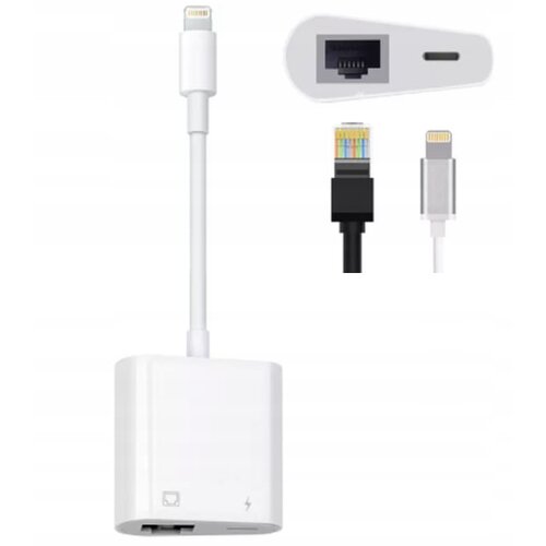 Zenwire BYL-2210 Lightning-Ethernet RJ45 LAN-adapter za iPhone in iPad, (5000312728) Slike