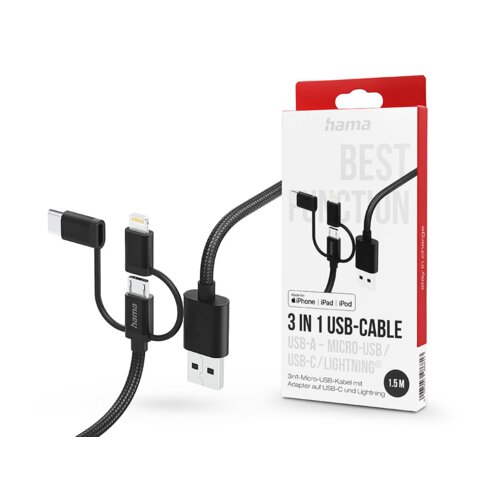 Hama 00201536 USB kabel 1,5 m USB 2.0 USB A USB C Crno Cene