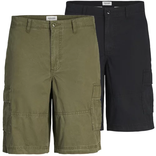 Jack & Jones Cargo hlače 'COLE' zelena / crna