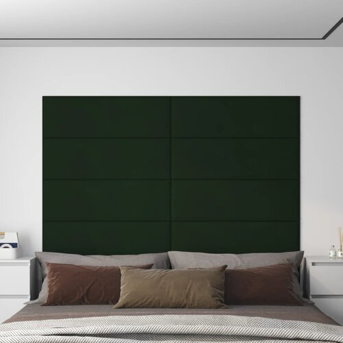 vidaXL zidne ploče 12 kom tamnozelene 90 x 30 cm baršunaste 3,24 m² Cijene