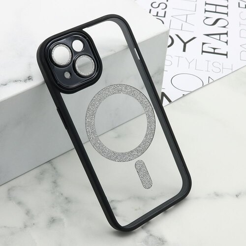 Maska diamond magsafe za iphone 15/ crna Slike