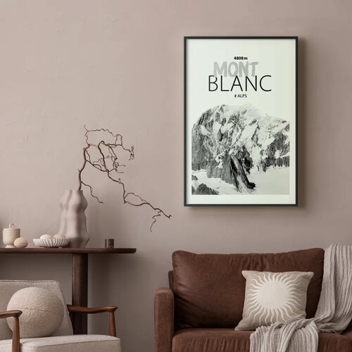  Plakat Mont Blanc 40x60 Crni okvir s margom Cijene