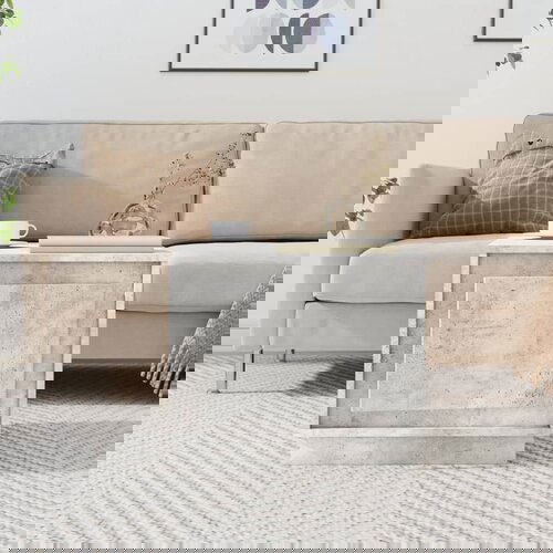 VidaXL Stolić za kavu boja betona 51x50x44 cm konstruirano drvo Slike