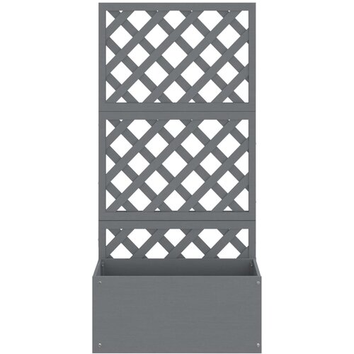  Sadilice s re&amp;scaron;etkom 2 kom sive 65 x 33 x 135 cm WPC Slike
