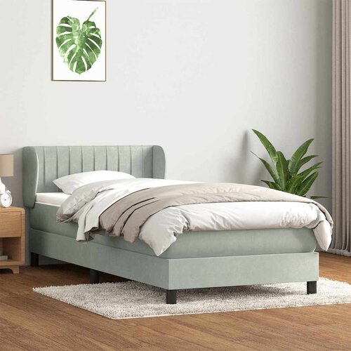 Box Spring krevet s madracem svijetlo sivi 80x210 cm bar&scaron;un Cijene