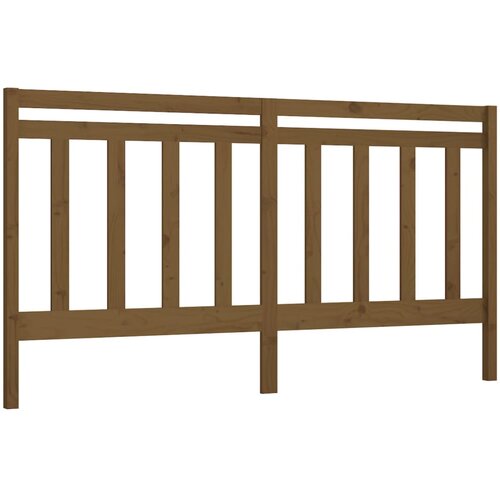 Maison Chic posteljno vzglavje - vzglavna omarica - nočna omarica medeno rjavo 206x4x100 cm trdna borovina, (21707404) Cene