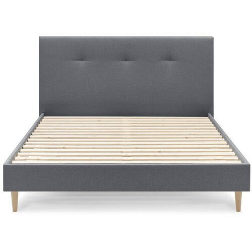 Bobochic Paris Tamno sivi tapecirani bračni krevet s podnicom 160x200 cm Tory - Slike