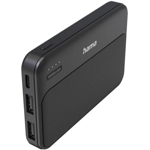 Hama Power Pack Pocket 5 prenosna baterija 5000mAh 2xUSB-A Anatracit, (5000492784) Slike